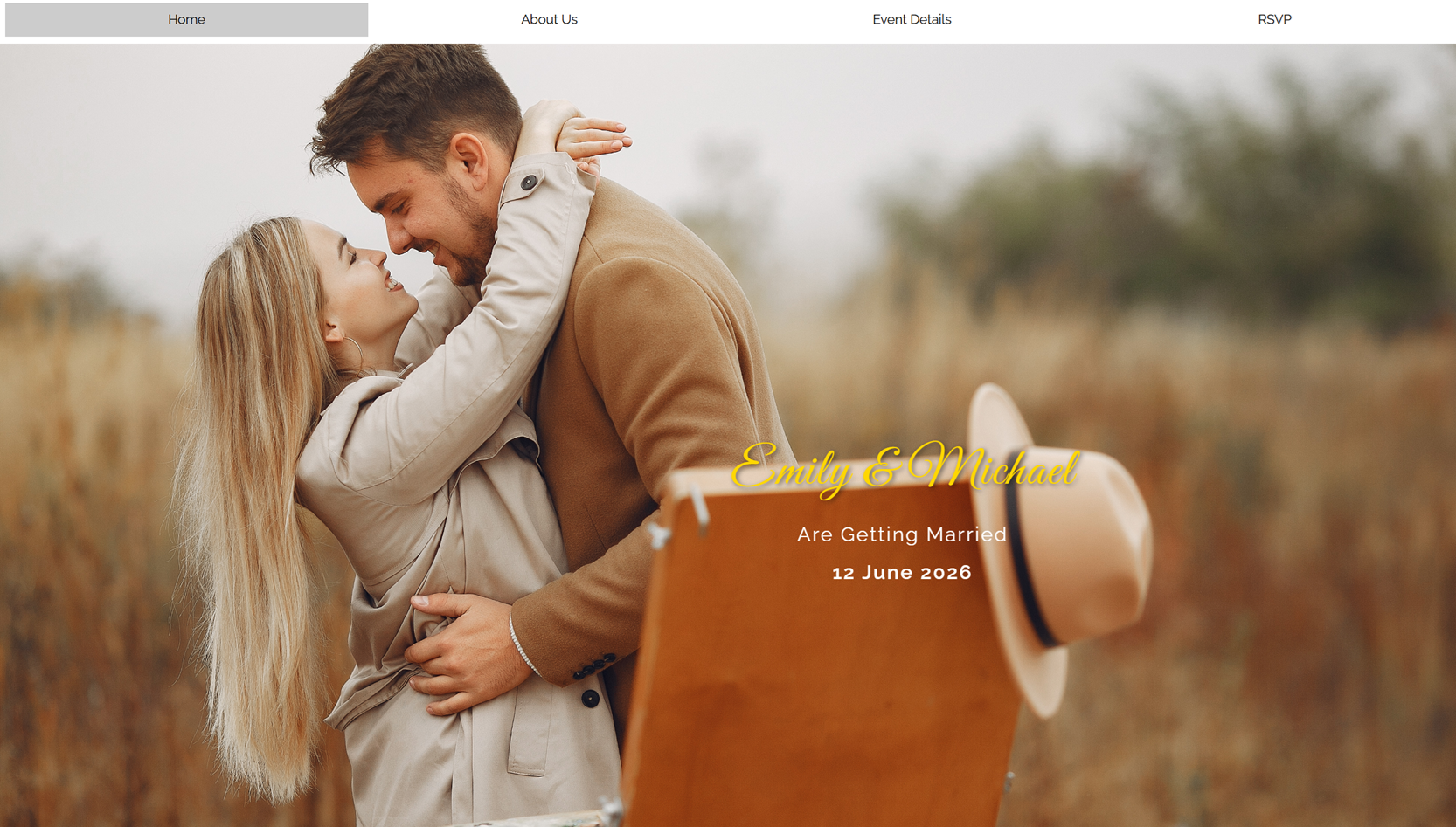 Wedding invitation sample site